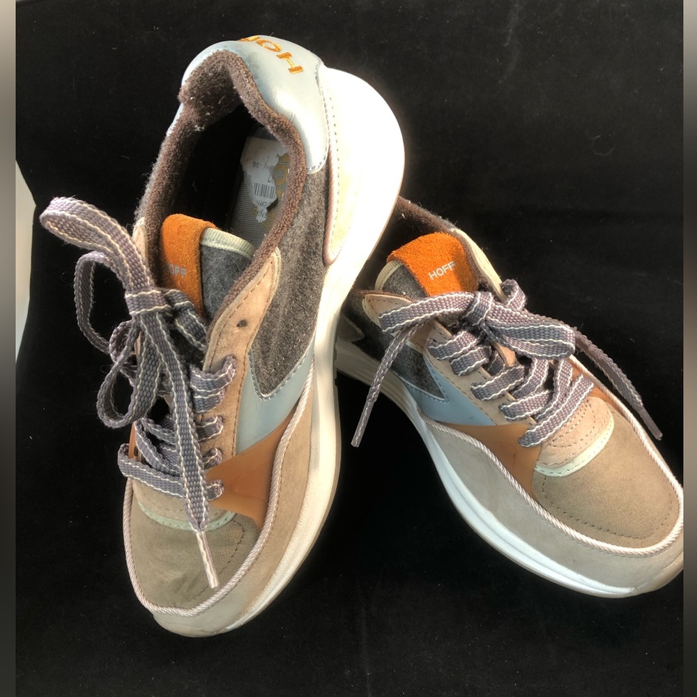 Hoff Kids Brown & Tan Suede Low-Top Sneakers